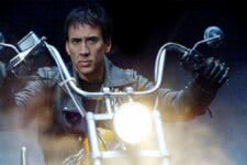 Nicolas Cage como Johnny Blaze em Motoqueiro Fantasma (Reprodução)