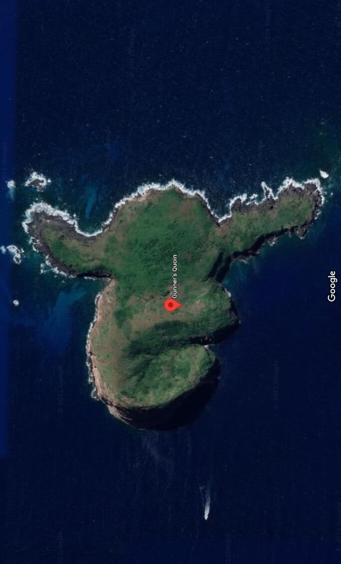 Ilha Gunner's Quoin, localizado nas Ilhas Maurício, segundo internautas, se parece com o formato do Baby Yoda 