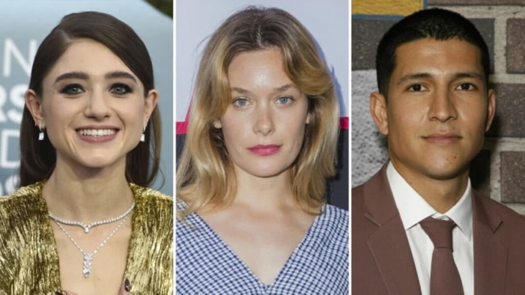 Natalia Dyer, Rachel Keller e Danny Ramirez vivem triângulo amoroso em filme Natalia Dyer, Rachel Keller e Danny Ramirez (Divulgação)