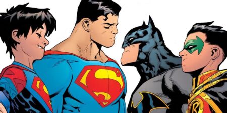 Superman, Batman, Superboy, Robin nos quadrinhos (Reprodução)