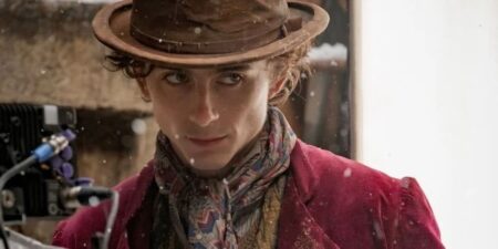 Timothée Chalamet como Willy Wonka no filme Wonka (Divulgação)