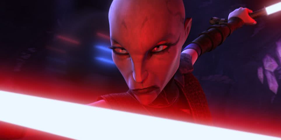 Asajj Ventress em The Clone Wars (Reprodução)