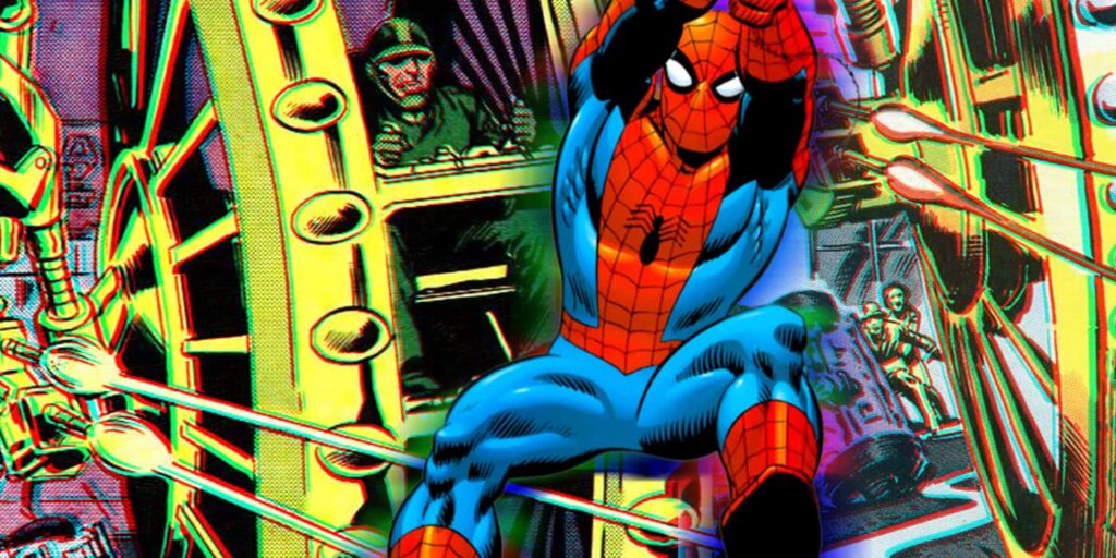 Vilões do Homem-Aranha que ainda não brilharam nos cinemas Big Wheel e Homem-Aranha nos quadrinhos da Marvel (Reprodução)Big Wheel e Homem-Aranha nos quadrinhos da Marvel (Reprodução)