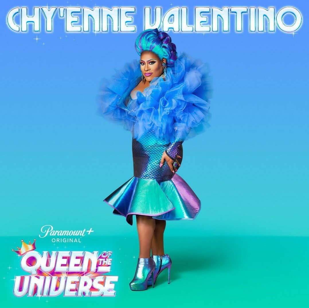 Conheça o cast de Queen of The Universe, competição de drags cantoras 4 Chy'Enne Valentine (Divulgação/Paramount+)