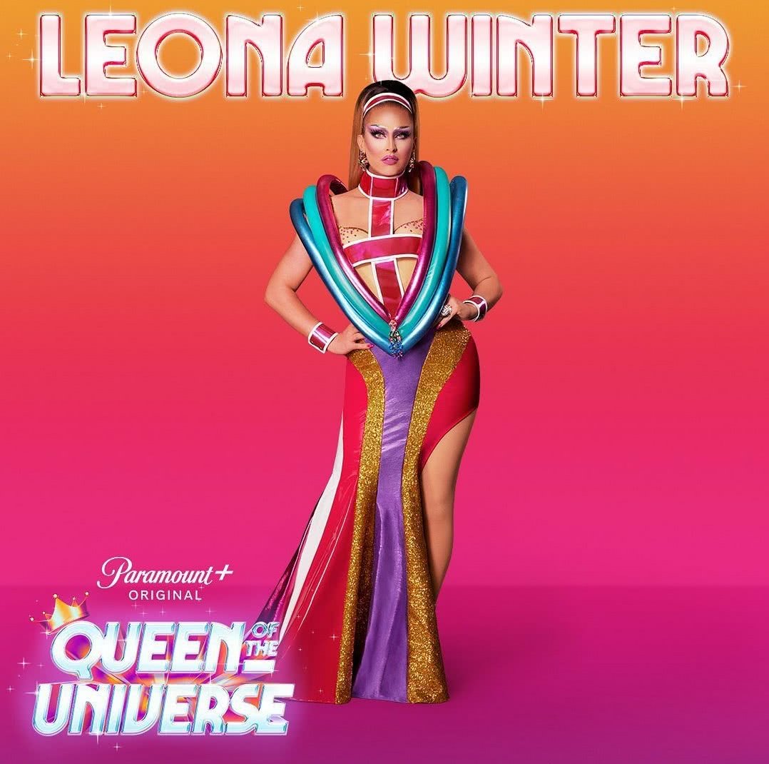 Conheça o cast de Queen of The Universe, competição de drags cantoras 9 Leona Winter (Divulgação/Paramount+)