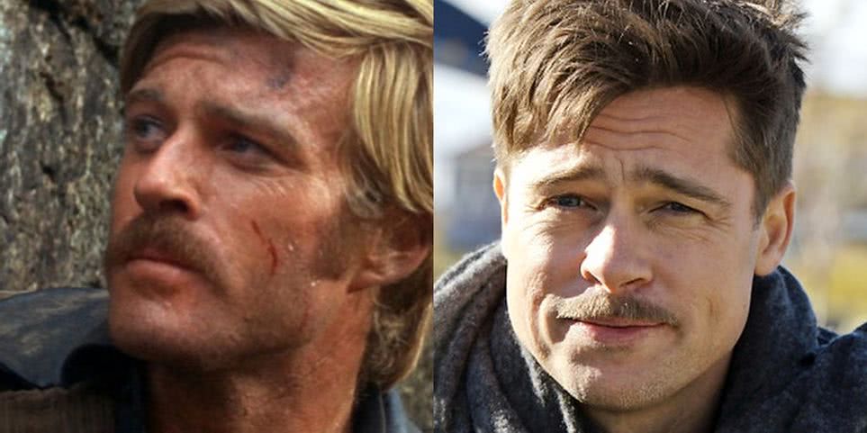 ‘Separados na maternidade’, esses atores são cópias um do outro 2 Robert Redford e Brad Pitt Montagem Reproducao