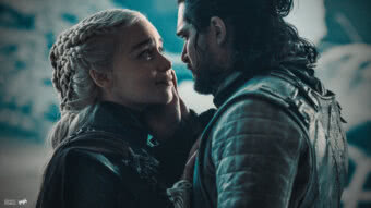 Kit Harington é Jon Snow e Emilia Clarke é Daenerys Targaryen em Game of Thrones (Divulgação)