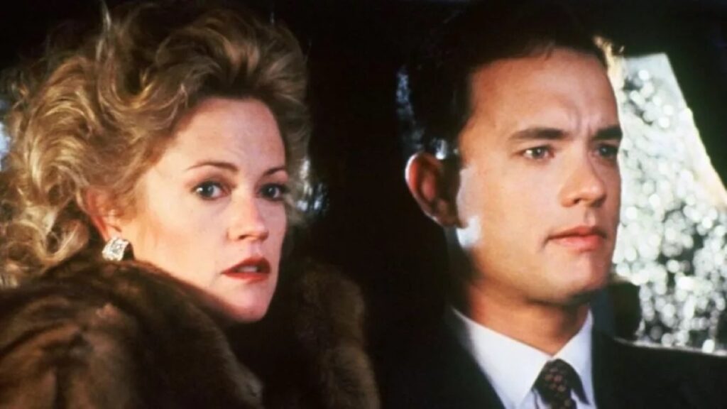 Tom Hanks abre o jogo e explica por que filme icônico foi um fracasso Cena de A Fogueira das Vaidades (Reprodução)