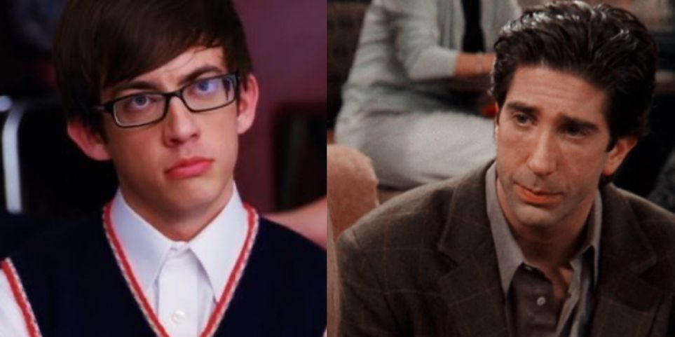 Glee e Friends | Quem seria quem em um crossover 6 Artie em Glee e Ross em Friends (Montagem Reprodução)