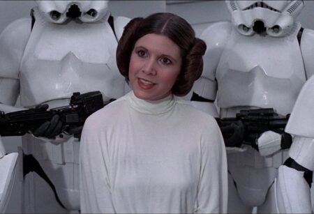 Carrie Fisher como Princesa Leia em Star Wars Reproducao