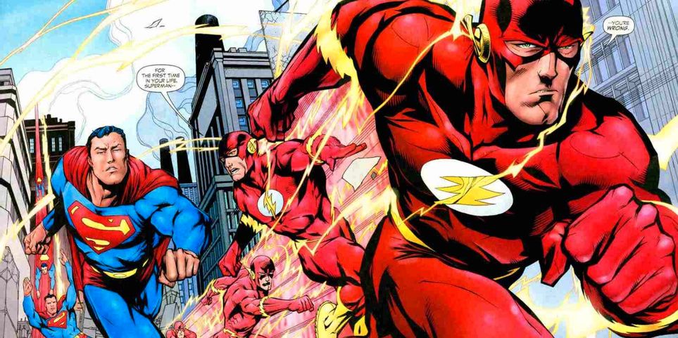 Flash vence o Superman em corrida beneficente nos Quadrinhos da DC (Reprodução)