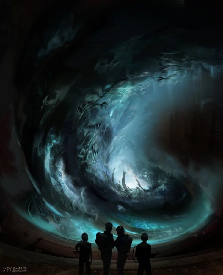 Arte conceitual da horda de fantasmas em Ghostbusters: Mais Além (Divulgação)