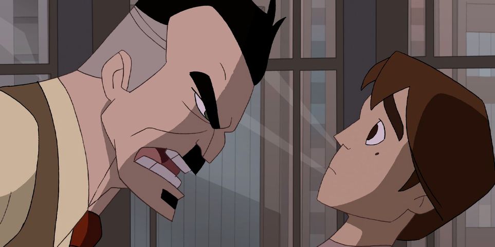 J Jonah Jameson e Peter Parker em O Espetacular Homem Aranha Reproducao