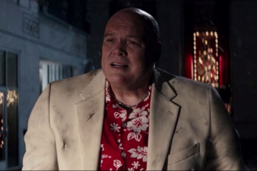 Vicent D'Onofrio como Rei do Crime em Gavião Arqueiro (Reprodução / Disney+)
