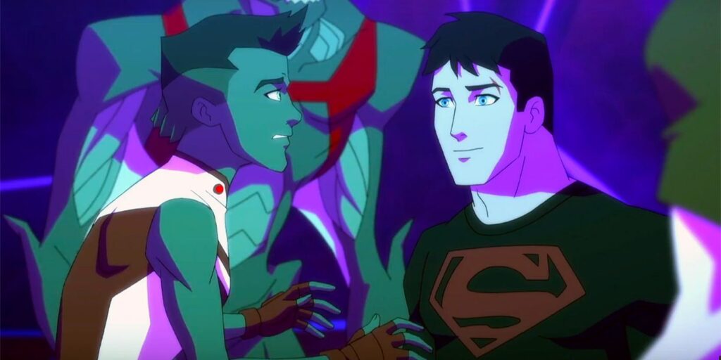 Personagem especial poderá ajudar Mutano com sua depressão em Young Justice: Phantoms Mutano e Superboy em Young Justice (Reprodução)