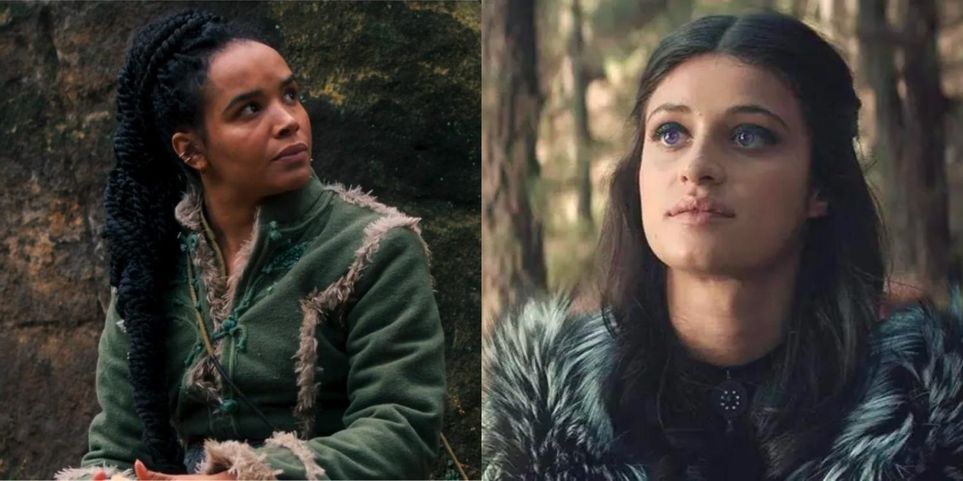 Nyaeve em The Wheel of Time e Yennefer em The Witcher Montagem Reproducao