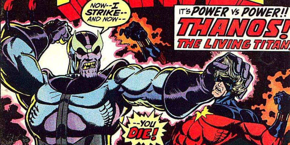 Thanos e Mar-Vell nos quadrinhos da Marvel (Reprodução)