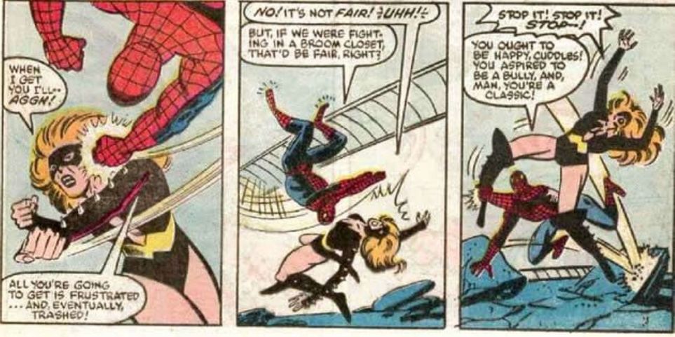 Titania e o Homem-Aranha nos Quadrinhos (Reprodução)