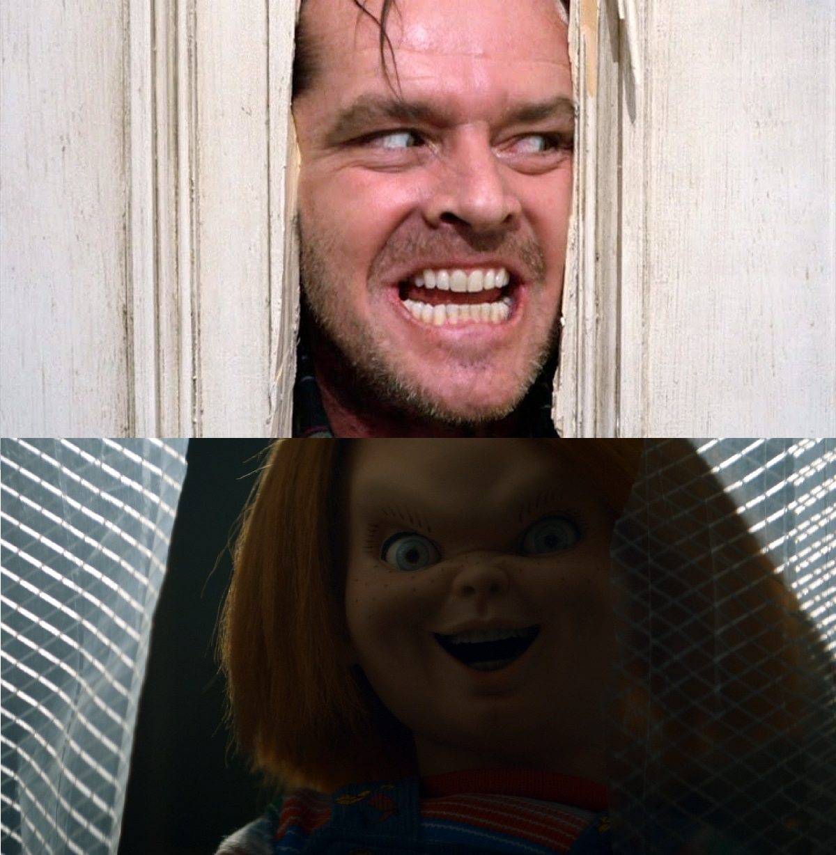 Veja os principais Easter Eggs e referências da season finale de Chucky 4 Cena em O Iluminado/ Cena em Chucky (Montagem/Reprodução)
