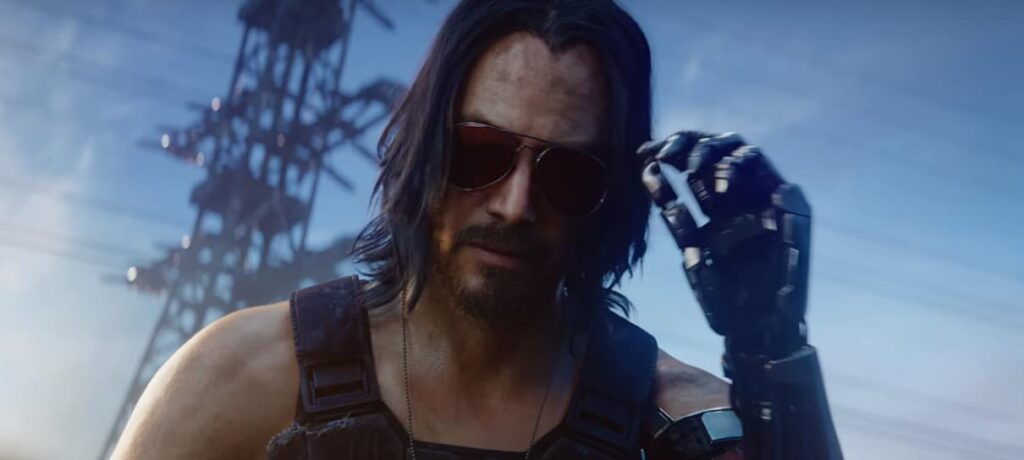 Keanu Reeves pode estrelar série de Leonardo DiCaprio Keanu Reeves é Johnny Silverhand em Cyberpunk 2077 (Reprodução)