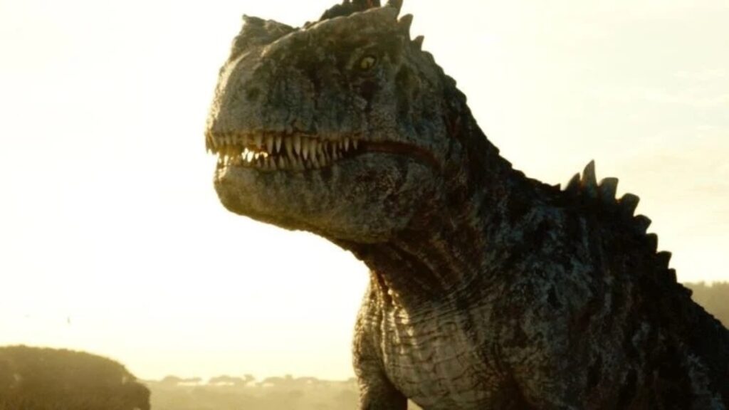 Jurassic World: Domínio quebra a fórmula de Jurassic Park Giganotossauro no prólogo de Jurassic World Domínio (Reprodução)