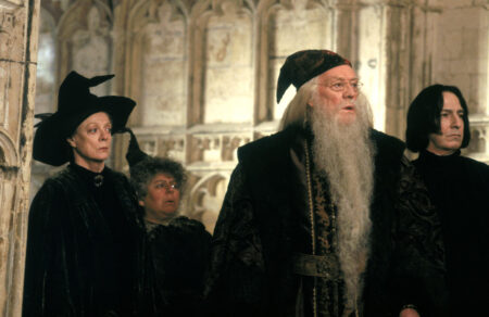 HBO confirma elenco dos funcionários de Hogwarts na série Harry Potter Michael Gambon como Dumbledore em Harry Potter (Reprodução / Warner Bros.)