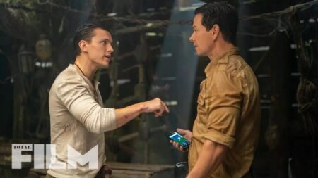 Nathan Drake (Tom Holland) e Sully (Mark Wahlberg) em Uncharted: Fora do Mapa (Divulgação)