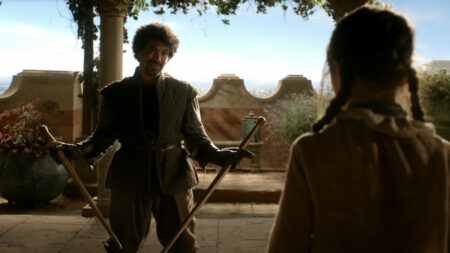 Syrio Forel (Miltos Yeorolemou) em Game of Thrones (Reprodução)