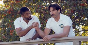 Will Smith e Jon Bernthak em King Richard: Criando Campeãs (Reprodução)