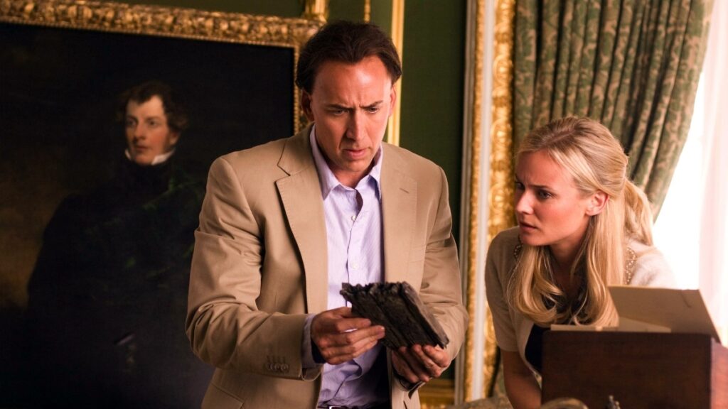 Atriz acha que A Lenda do Tesouro Perdido 3 não será feito Nicolas Cage e Diane Kruger em A Lenda do Tesouro Perdido (Reprodução / Disney)