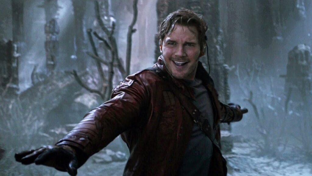 James Gunn provoca as músicas de Guardiões da Galáxia vol. 3 Chris Pratt como Senhor das Estrelas / Peter Quill em Guardiões da Galáxia (Reprodução / Marvel)