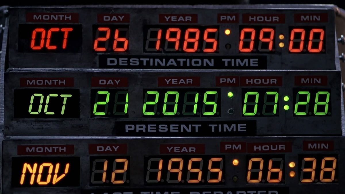 Patriarca de Os Jetsons nasceu em 2022, garantem fãs do desenho 2 21 de outubro de 2015, também conhecido como Back to the Future Day, ou Dia do De Volta Para o Futuro (Reprodução)