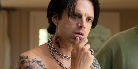 Sebastina Stan como Tommy Lee em Pam Tommy Divulgacao Hullu 2
