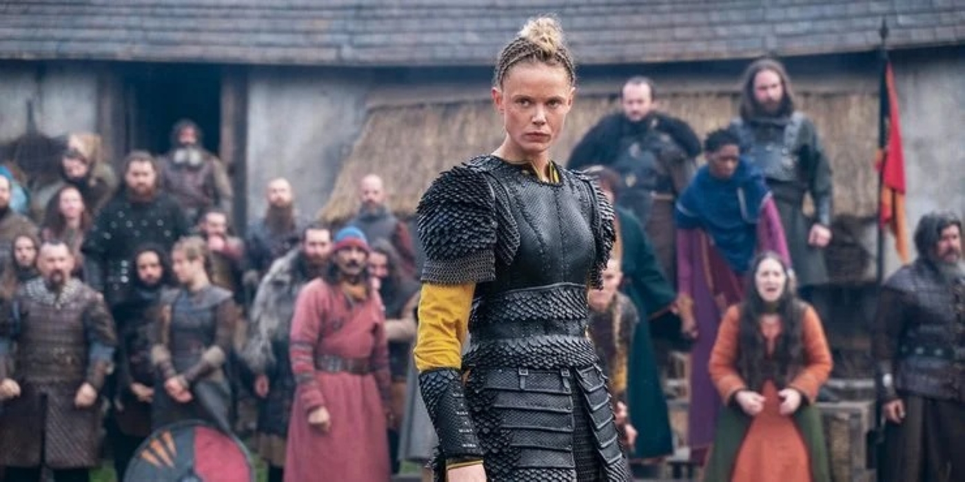 Frida Gustavsson como Freydis Eiriksdottir em Vikings: Valhalla (Reprodução / Netflix)