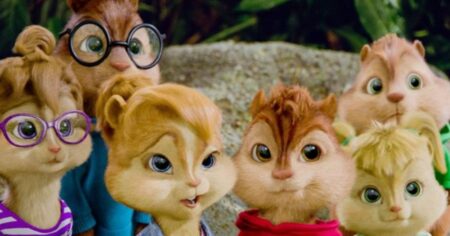 ‘Alvin e os Esquilos 5’: confira o que sabemos do filme até o momento Grupo de esquilos animados com olhos grandes e roupas coloridas, reunidos ao ar livre em cena do filme Alvin e os Esquilos.