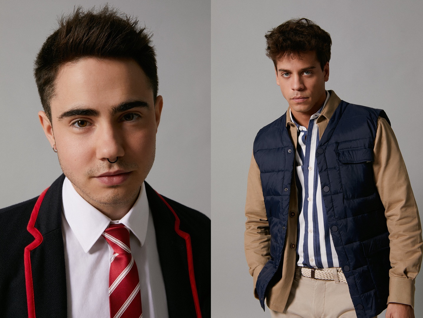 Conheça os novos rostos que entrarão para nova temporada de Elite 2 Ander Puig e Álex Pastrana em fotos para divulgação de elenco para sexta temporada de Elite (Divulgação/Netflix)