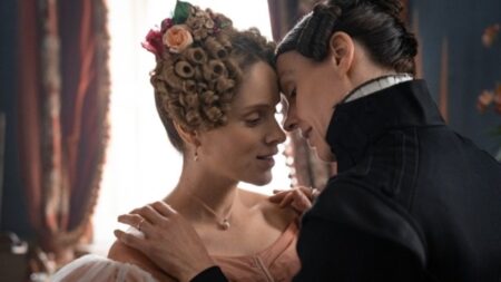Na linha Bridgerton, Gentleman Jack tem primeiras imagens divulgadas Ann Walker (Sophie Rundle) e Anne Lister (Suranne Jones) em Gentleman Jack (Divulgação)