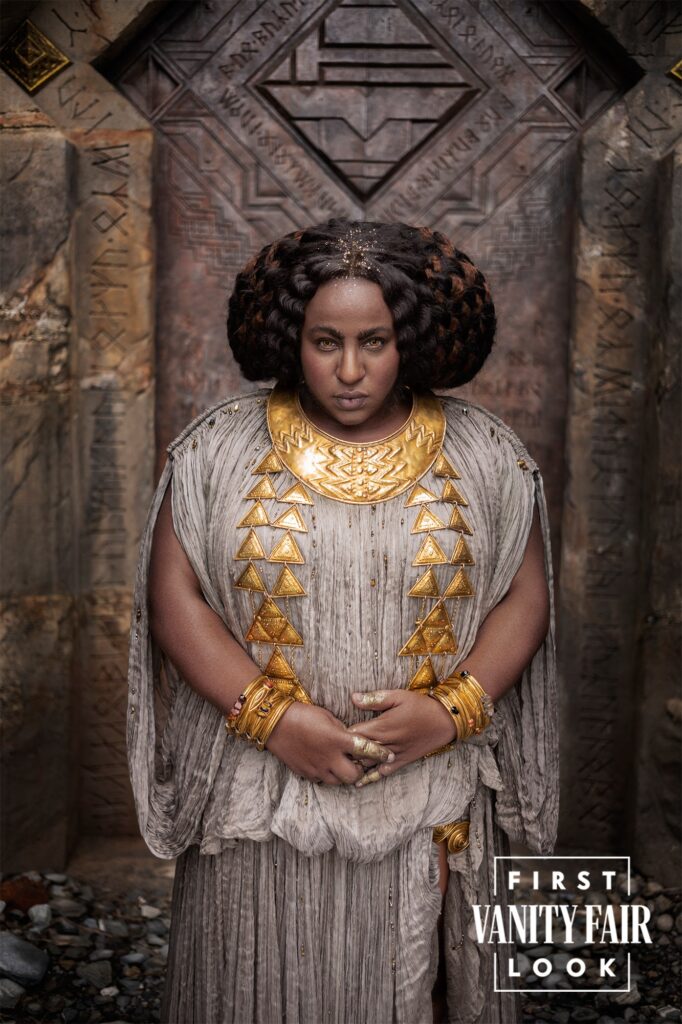 Disa (Sophia Nomvete) em The Rings of Power (Divulgação / Amazon)