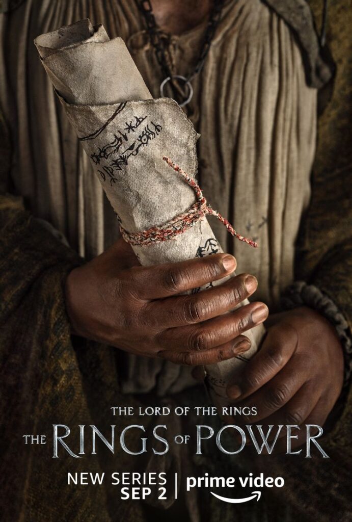 Prime Video divulga pôsteres diferentões de nova série O Senhor dos Anéis 2 Pôster de O Senhor dos Anéis: Os Anéis de Poder (Divulgação/ Amazon Prime Video)
