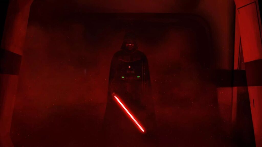Escritor relembra primeira vez que viu cena de Darth Vader em Rogue One Darth Vader em cena de Rogue One: Uma História Star Wars (Reprodução / LucasFilm)