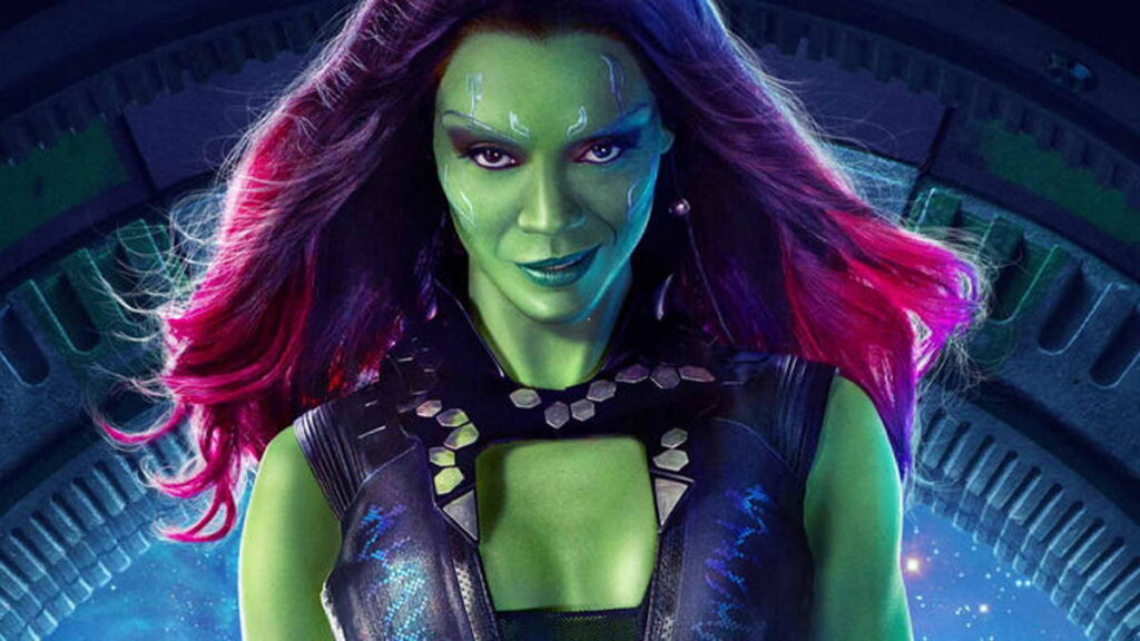 James Gunn desmente spin-off de Guardiões da Galáxia sobre Gamora Zoë Saldaña como Gamora no MCU (Reprodução / Marvel)