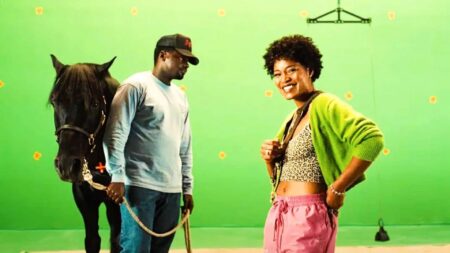 Daniel Kaluuya e Keke Palmer em making of de Não! Não Olhe!