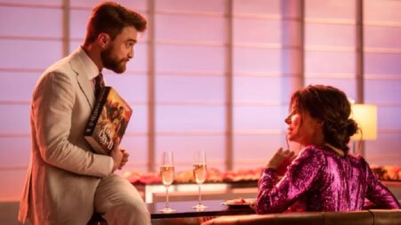 Daniel Radcliffe e Sandra Bullock em cena de Cidade Perdida Divulgacao Paramount Pictures