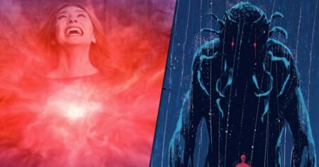 Chthon – Conheça o Monstro que criou o Darkhold e poderá estar em Doutor Estranho 2 Wanda e Chthon na Marvel Montagem Reproducao