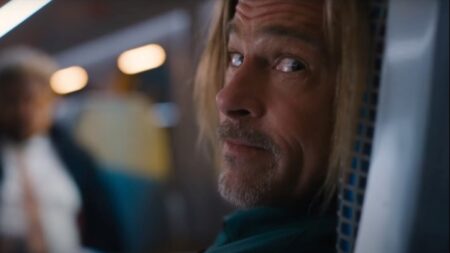 Brad Pitt teve dificuldade com apenas uma parte de Trem-Bala Brad Pitt em Trem-Bala