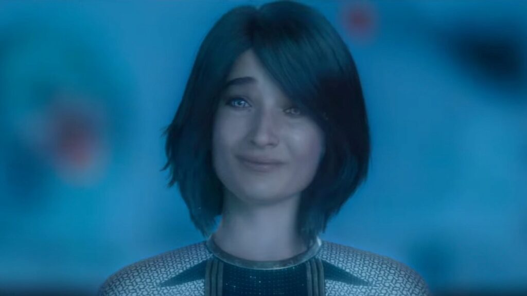 Explicado novo visual de Cortana na série Halo da Paramount+ Cortana em Halo (Reprodução / Paramount+)