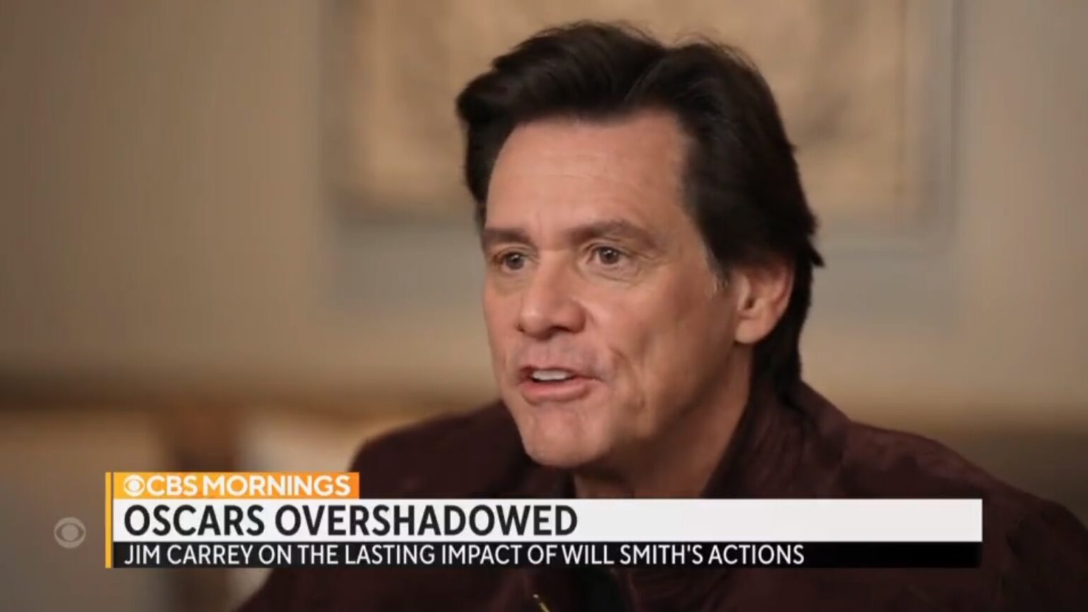 Jim Carrey fala sobre polêmica no Oscar no programa CBS Mornings