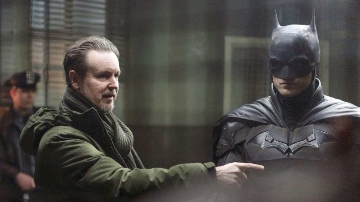 Matt Reeves e Robert Pattinson no set de Batman (Reprodução)