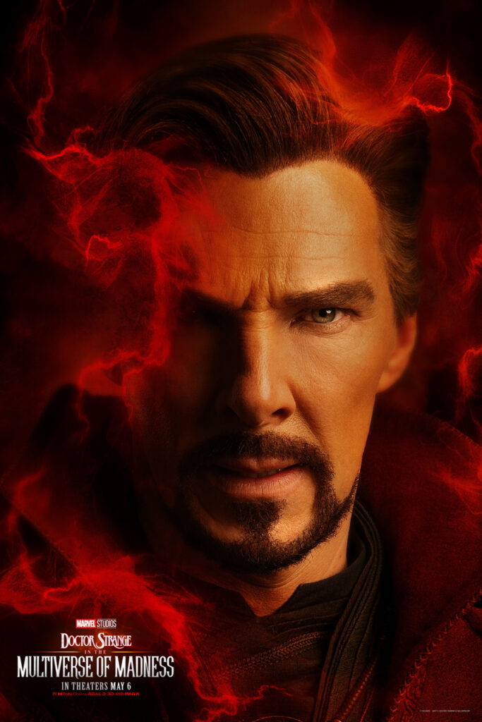 Benedict Cumberbatch (Doutor Estranho) em pôster de Doutor Estranho 2