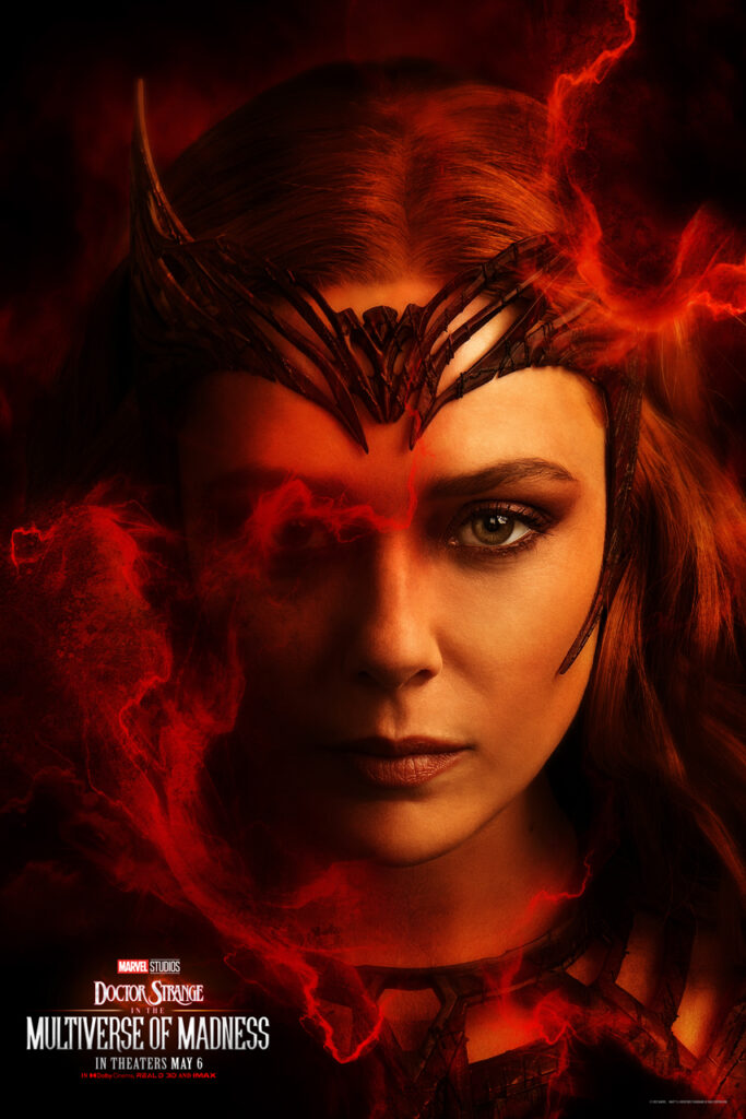 Elizabeth Olsen (Wanda) em pôster de Doutor Estranho 2